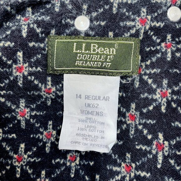 L.L. Bean Women's Flannel Lined Jeans Double L Relaxed Fit Straight Leg 14R - Picture 7 of 8